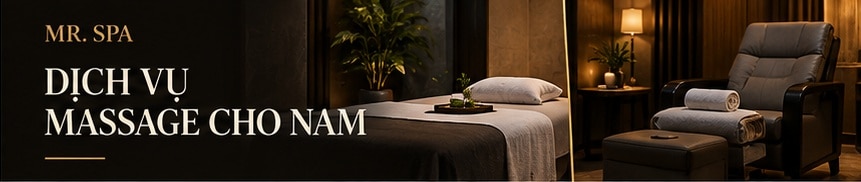 Ảnh minh họa giường massage, ghế nghỉ chân và khăn sạch trong không gian spa.